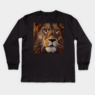 Majestic African Lion, The Lion King Kids Long Sleeve T-Shirt